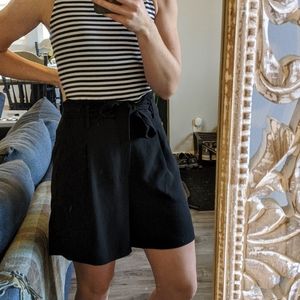 High waisted black dress shirts